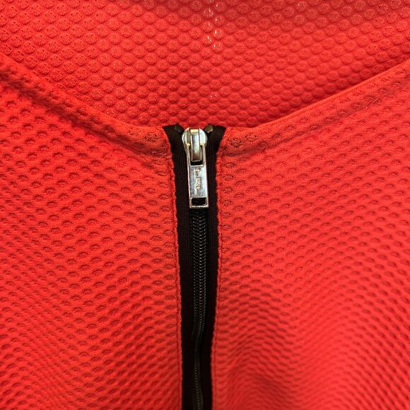 Lauren Ralph Lauren Red and Black Zip Front Long Sleeve Raglan Top Plus Size 3X - Picture 5 of 11